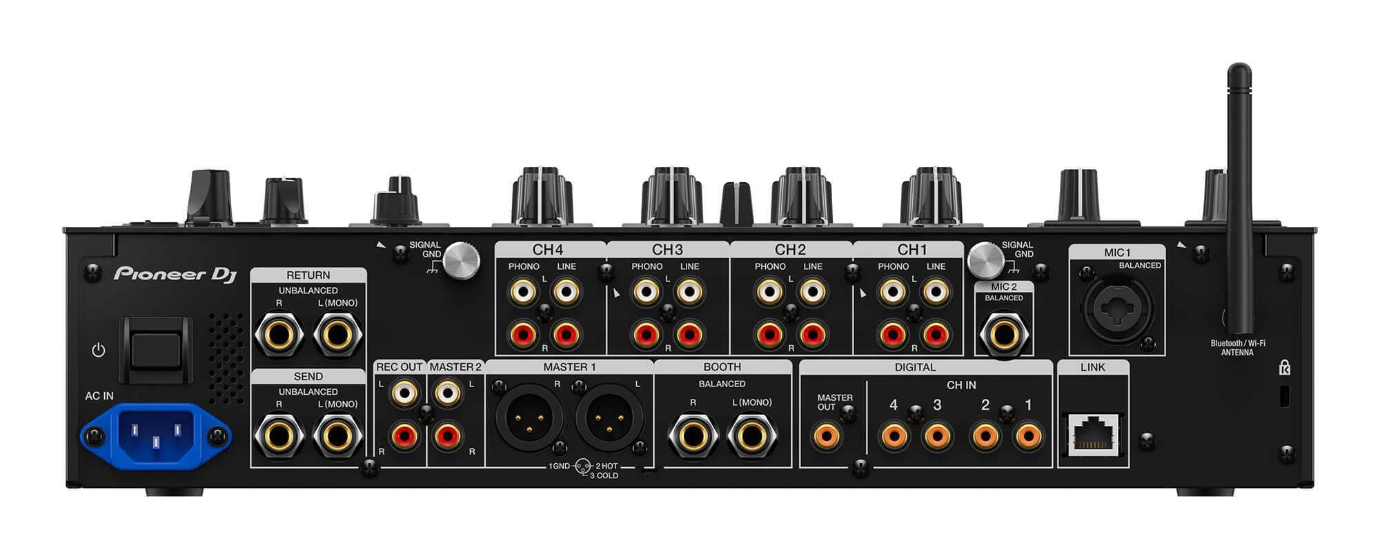 Pioneer DJ DJM-A9 connection panel